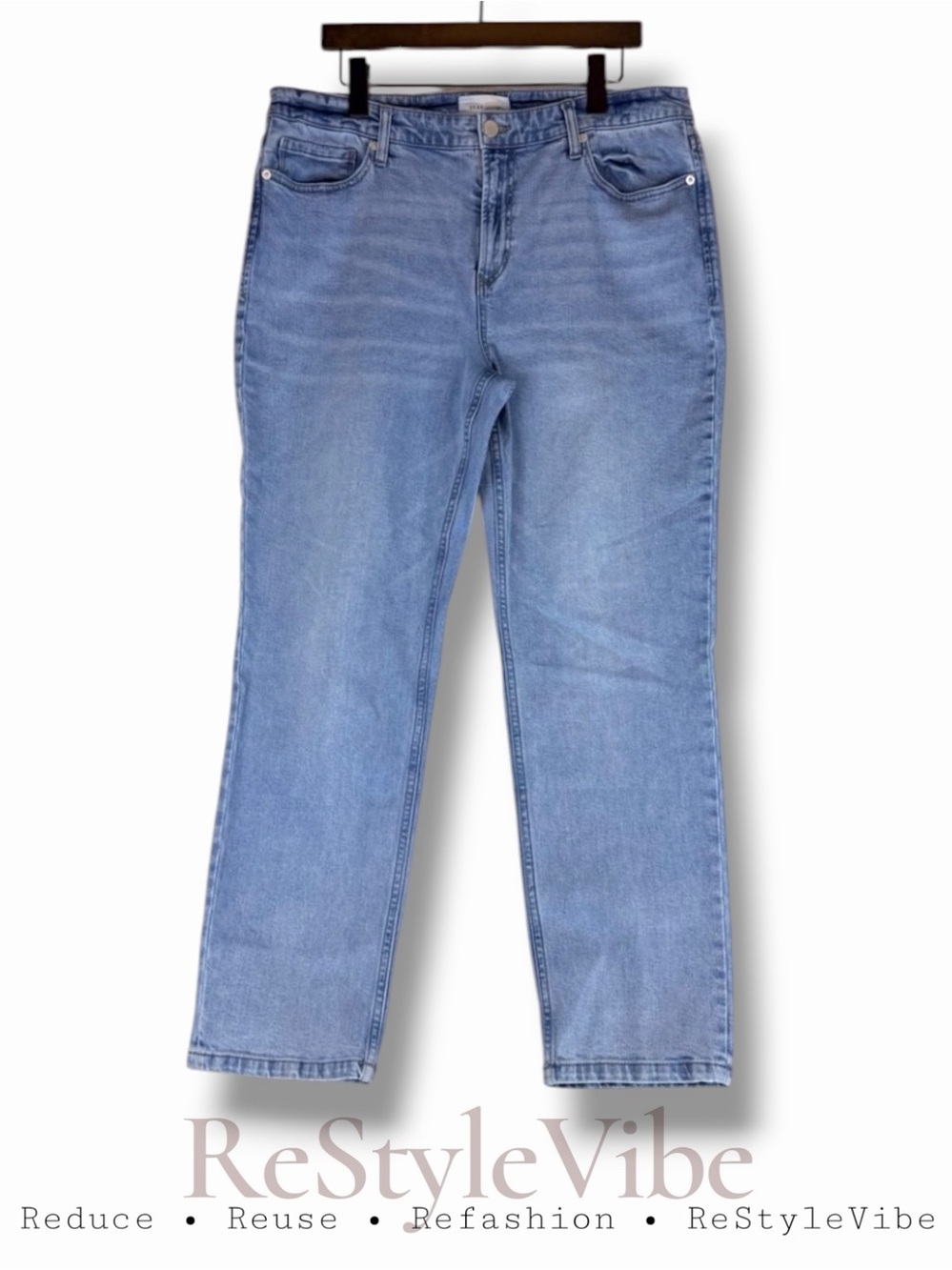 DEAR JOHN Women’s Size 33 Denim Jeans Blaire Straight Style Stretch High Rise